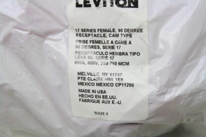 Leviton 003-17R22-R Single Pole Female Panel Receptacle / 90 Degree - Used - Image 11