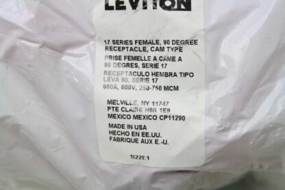 Leviton 003-17R22-R Single Pole Female Panel Receptacle / 90 Degree - Used - Image 4