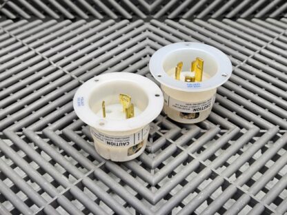 Lot of 2 Hubbell HBL2625, 30A, 250V Twist-Lock INSULGRIP Nylon Flanged Inlet - Used - Image 7