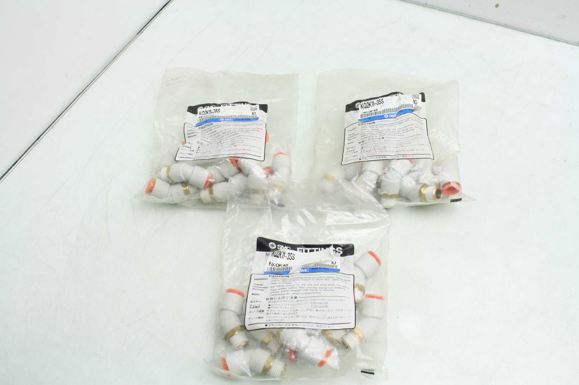Lot of 30 New SMC KQ2K11-35S Male Elbow Air Fittings 3/8" Tube x 1/4" NPT - New - Image 7