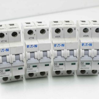 Lot of 4 Eaton WMZS2D02 2 POLE 477/480V 2A Circuit Breakers - Used