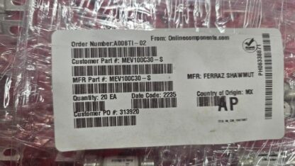 New Ferraz-Shawmut / Mersen MEV100C30-S Bolt Down Fuse 1000V / 30A - New - Image 3