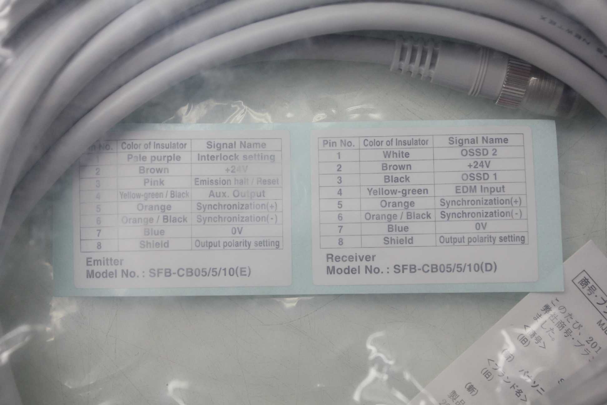New Panasonic SFB-CB10 SF4B 8 Core Bottom Cap Cable Emitter / Receiver 10m - New - Image 14