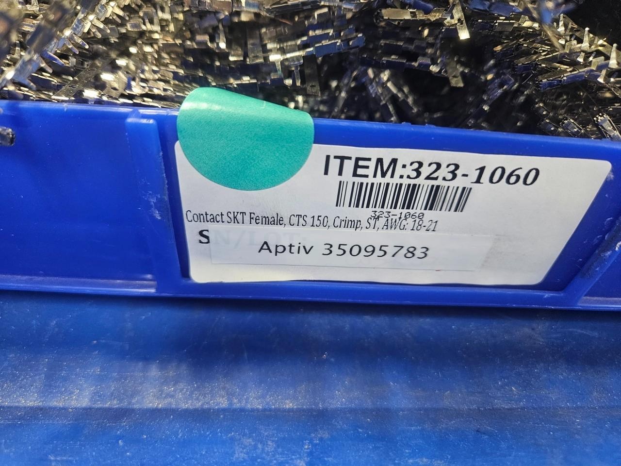 New (Qty 7500) Aptiv 35095783 Female CTS 150 Locking Lance Contact 18-21 AWG - New - Image 3