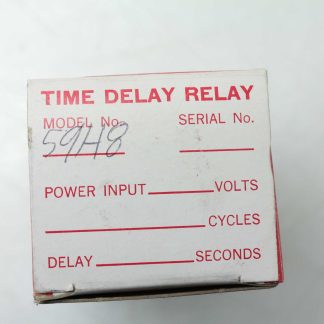New TIMECO 591-18 AC Time Delay Socket Relay / .09 - .28 Delay Seconds - New