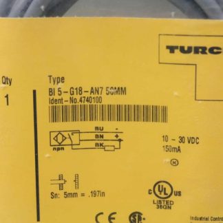 New Turck BI5-G18-AN7 Inductive Proximity Switches / Sensors M18 Barrel - New