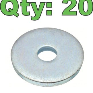 (Qty 20) Z9689 Thick Steel 1/2" Fender Washers  17/32" ID x 2" OD x 1/4" Thick - New