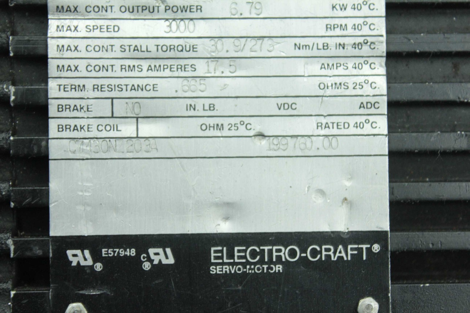 Reliance 1326AB-B720E-21 Servo Motor Thomson AT018-010-SO 10:1 Gear Reducer - Used - Image 8