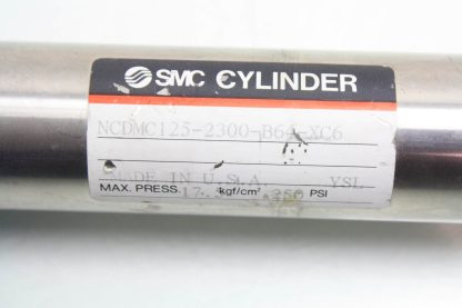 SMC NCDMC125 2300 B64 XC6 Pneumatic Stainless Air Cylinder 1 14 Bore x 23 Stk Used 171671086302 3