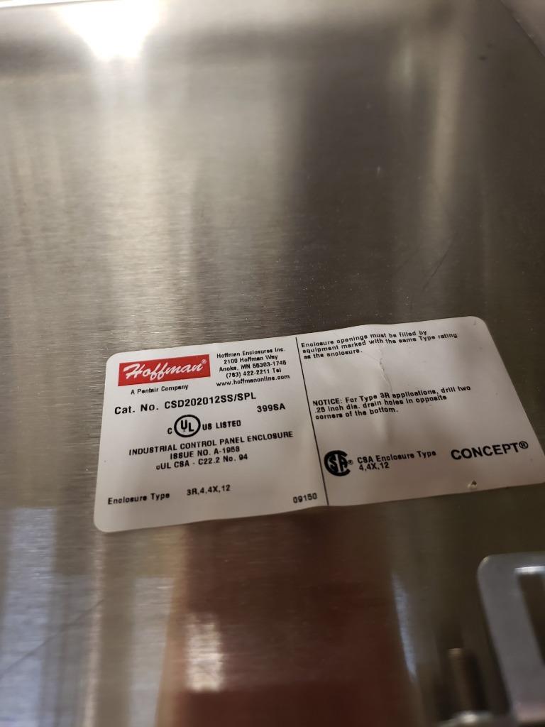 Schenck AccuRate Feeder Control Enclosure A135-13901301 Hoffman CSD202012SS - Used - Image 15