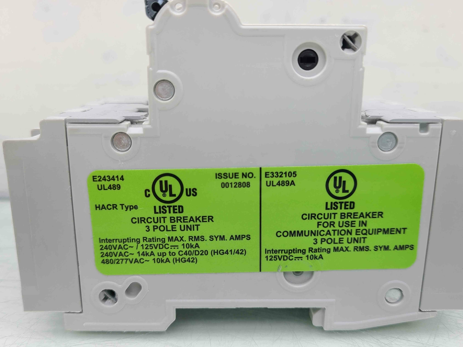 Siemens 5SJ43 D-Trip 3-Pole Circuit Breaker 240VAC, 25A - Used - Image 3