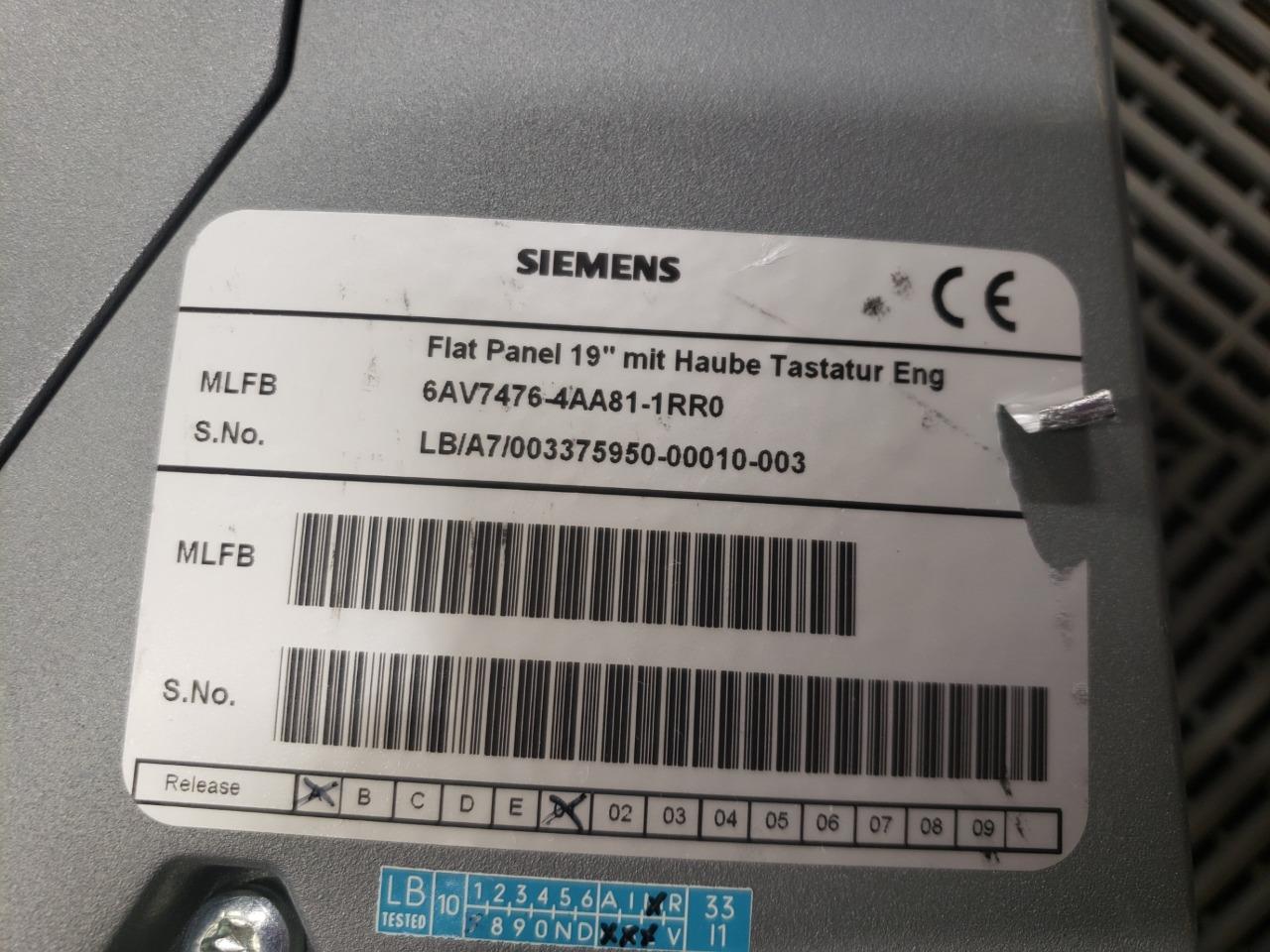 Siemens 6AV7476-4AA81-1RR0 19" Touch Screen Operator Interface Panel - Used - Image 12