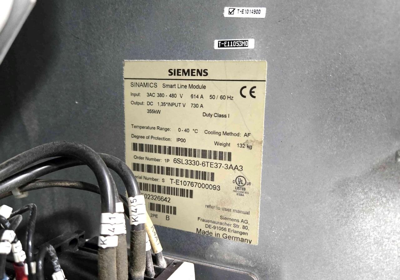 Siemens 6SL3330-6TE37-3AA3 S120 Smart Line Module Servo Rectifier 730A, 476HP - Used - Image 13