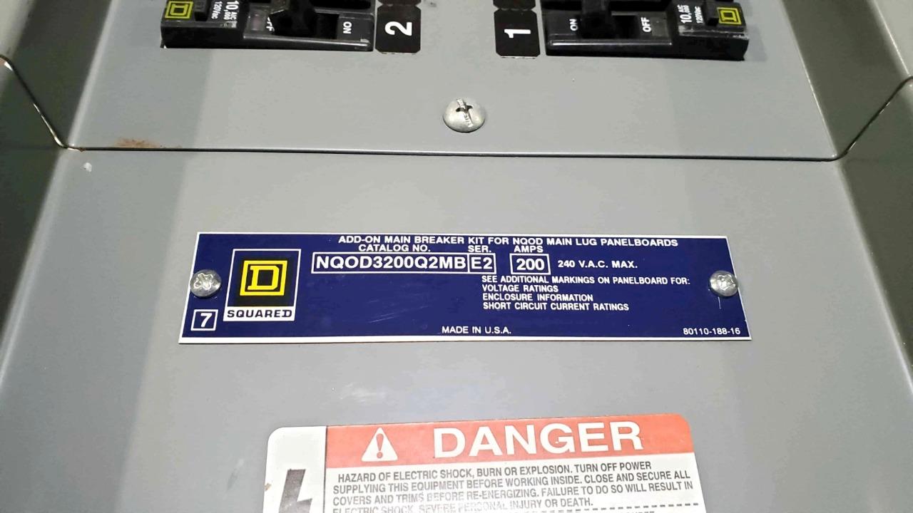 Square D NQOD 225A Main Lug Panelboard 3P/4W 208Y/120 w/ Main Breaker Add-On - Used - Image 19