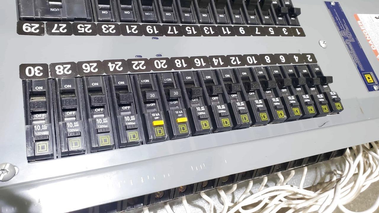 Square D NQOD 225A Main Lug Panelboard 3P/4W 208Y/120 w/ Main Breaker Add-On - Used - Image 4