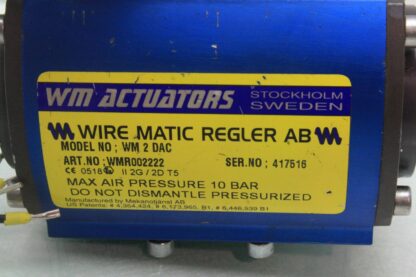 WireMatic Valve Actuator WM-2-DAC ITS-110 Position Monitoring Switch ISO-F - Used - Image 6