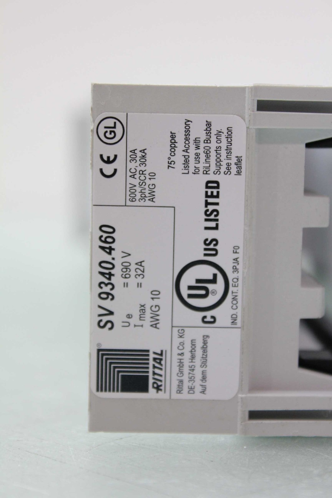 2 Rittal SV 9340.460 OM Adapters with Connection Cables / 32A / 3 Pole / 600V - Used - Image 10
