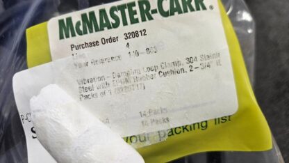 (22) New McMaster 3225T17 Loop Clamp 304 Stainless Steel w/ EPDM Cushion 2-3/4" - New - Image 4