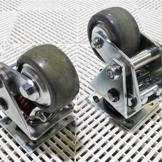 2x Darcor 31-SL404-PS Spring Loaded Casters 4" x 2" Shock Absorbing SE Wheels - Used