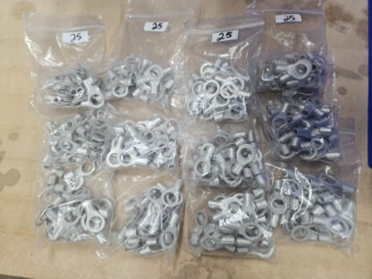 (300) Molex MX D-8 Non-Insulated Ring Terminal 8 AWG Lug 3/8" Hole - New - Image 3
