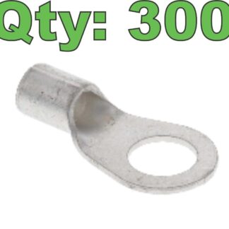 (300) Molex MX D-8 Non-Insulated Ring Terminal 8 AWG Lug 3/8" Hole - New