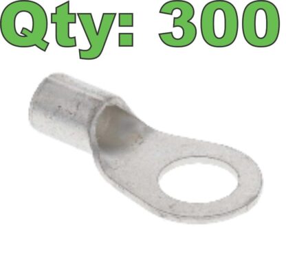 (300) Molex MX D-8 Non-Insulated Ring Terminal 8 AWG Lug 3/8" Hole - New - Image 7