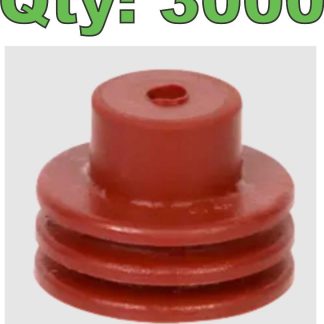(3000) New Aptiv 15324989 Red Silicone Wire Seals Metri-Pack 480 2.81 - 3.75mm - New