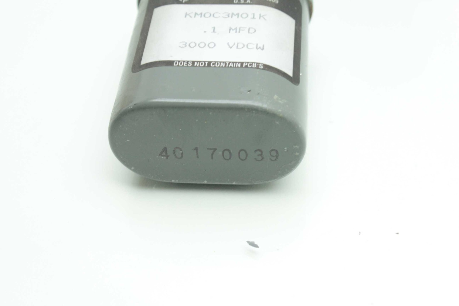 4 Condenser Products KMOC3MO1K Oil Filled Capacitor / 3000 VDCW / .1 MFD - Used - Image 5
