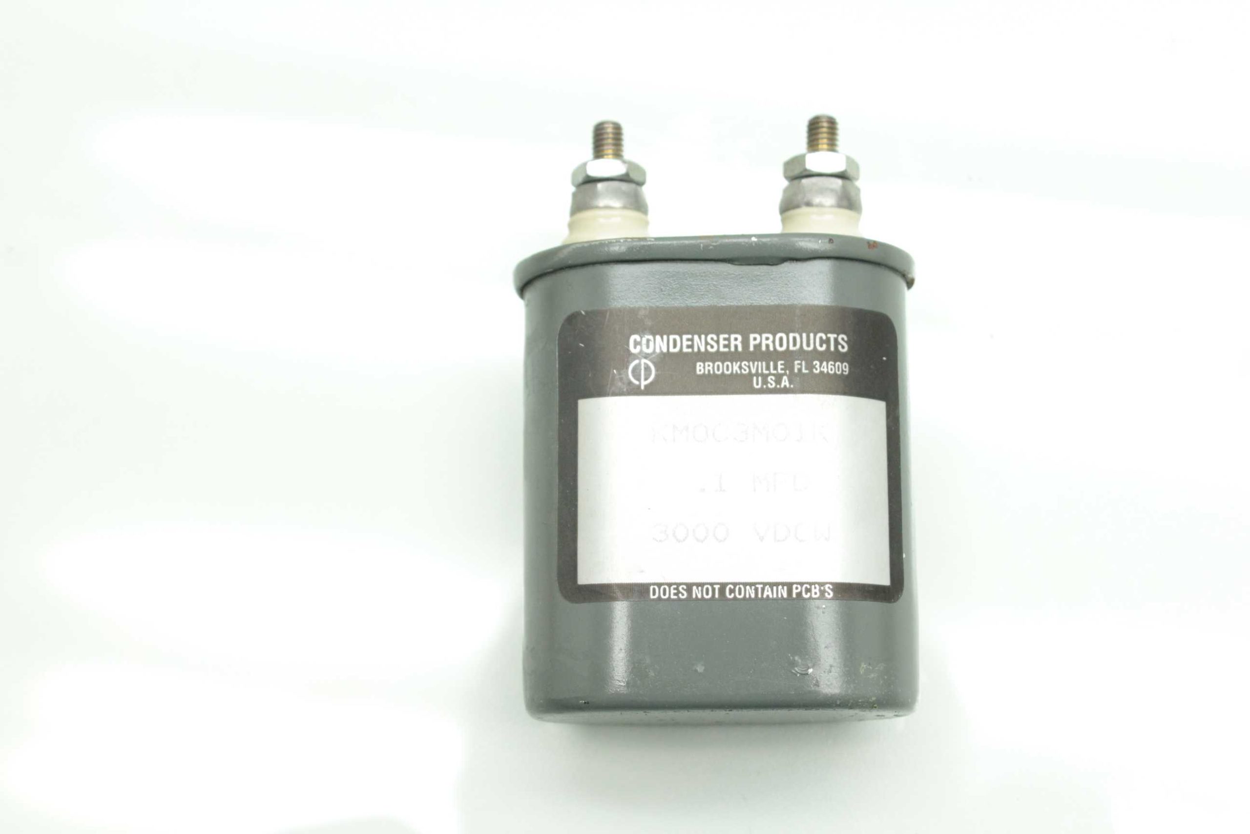 4 Condenser Products KMOC3MO1K Oil Filled Capacitor / 3000 VDCW / .1 MFD - Used - Image 9