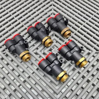 (5) New SMC KQ2U13-U04 Y Fitting, 1x 1/2" MNPT, 2x 1/2" Push to Connect Fittings - New other (see details)