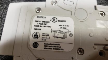 Allen Bradley 1489-M1C200 Ser. D Circuit Breaker 20A Single Pole Lot of 2 - Used - Image 3