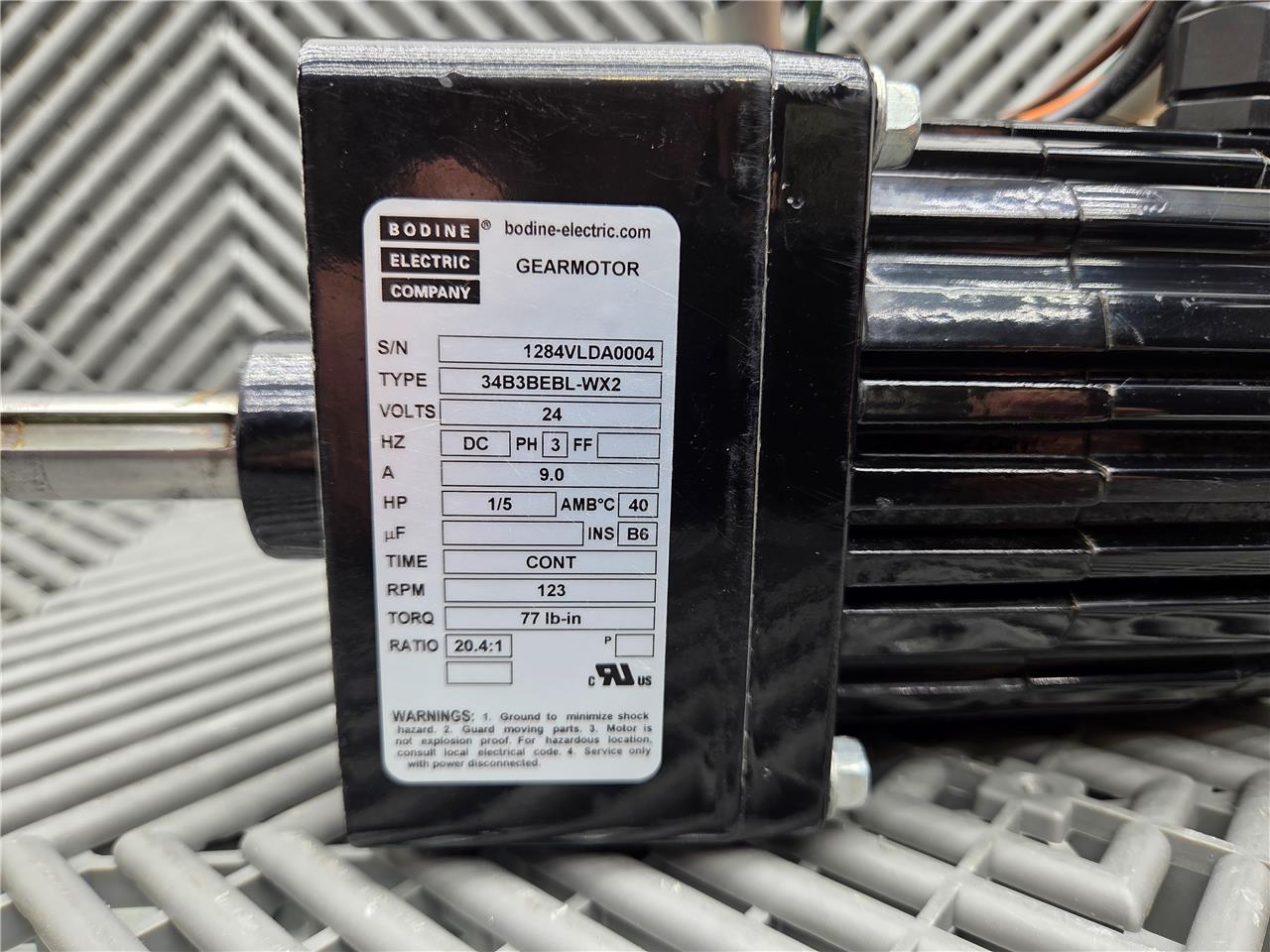 Bodine 34B3BEBL-WX2 Parallel Shaft Gear Motor 20.4:1 w/ ABL-3907C Controller - Used - Image 17