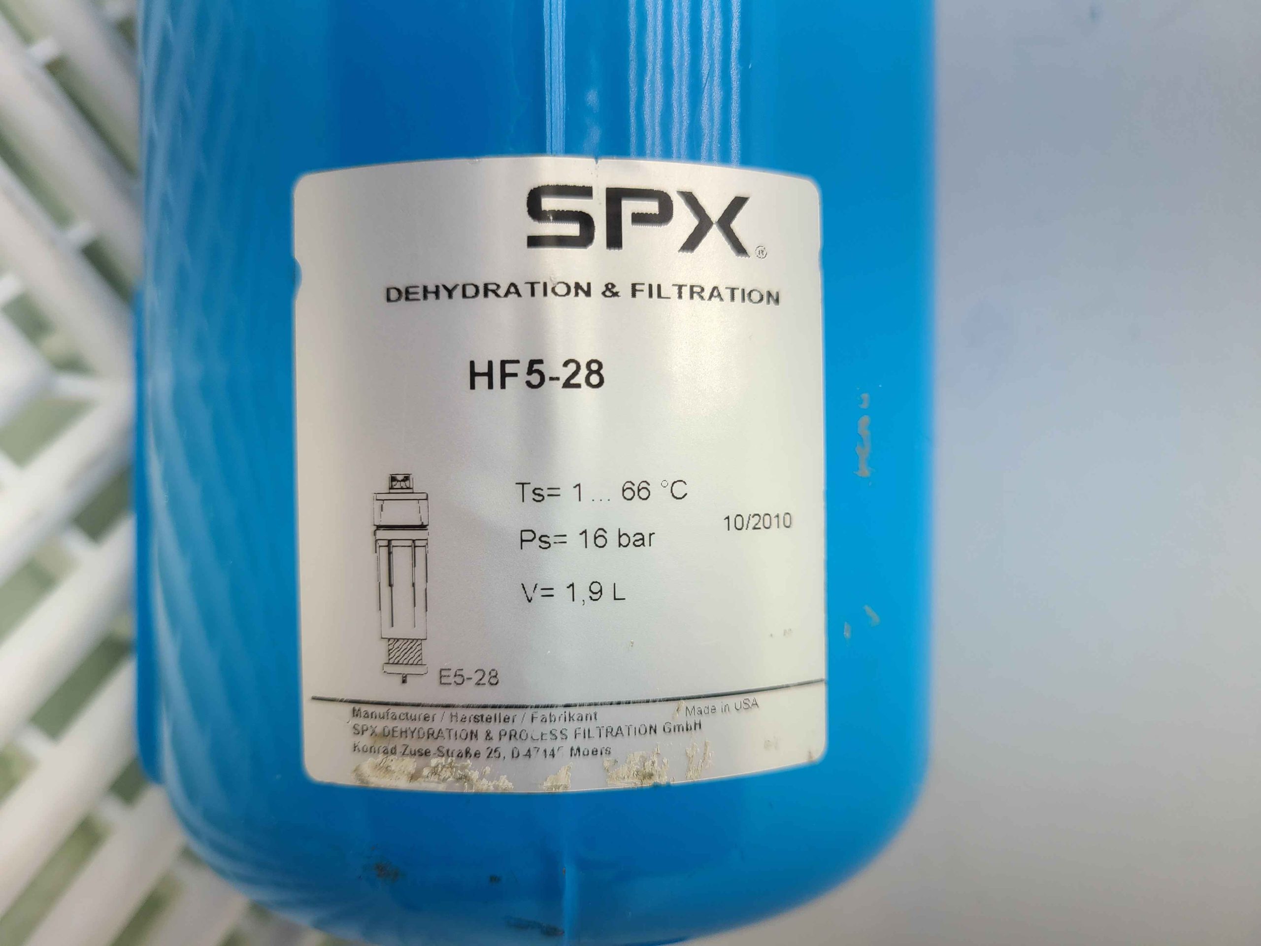 Hankison SPX HF5-28 Dehydration & Filtration Housing w/ HF6-28-XG Filter - Used - Image 13