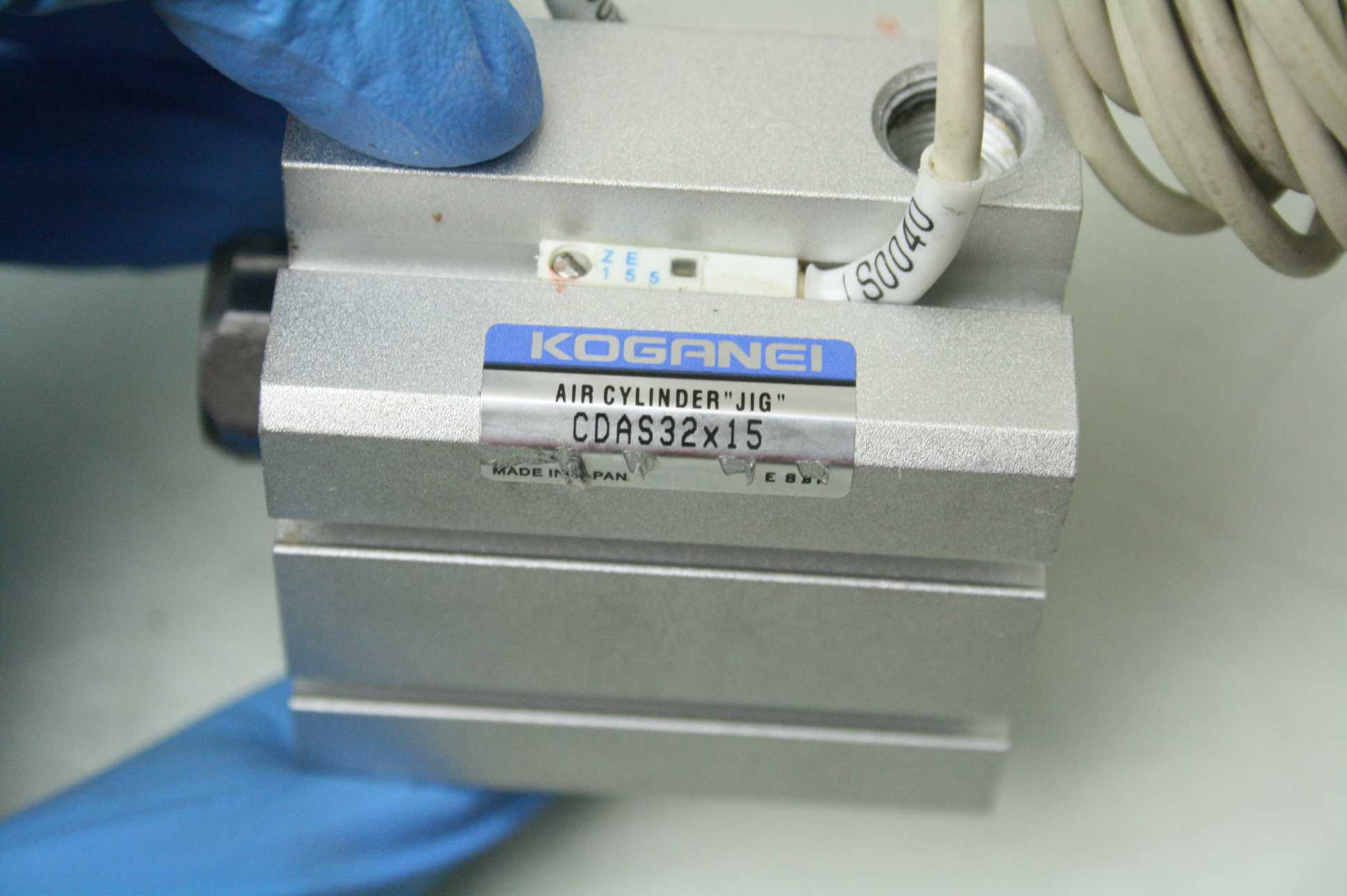 Koganei CDAS32x15 Pneumatic Air Cylinder 32mm Bore x 15mm Stroke ZE155 Switches - Used - Image 16