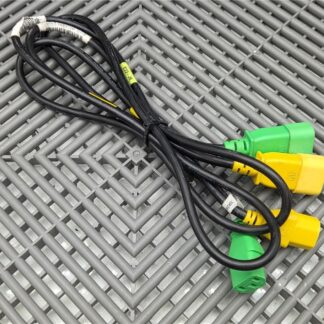 Lot of 2 IBM (1)Yellow, (1) Green Power Cables 99Y1367, 99Y1368, Length: ~50" - Used