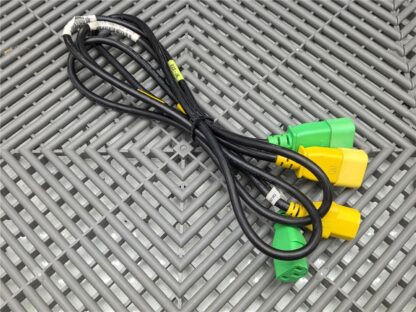 Lot of 2 IBM (1)Yellow, (1) Green Power Cables 99Y1367, 99Y1368, Length: ~50" - Used