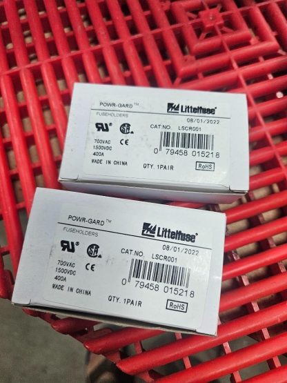Lot of (2 Pairs) New Littelfuse LSCR001 Bolt Down Fuse Holder - New