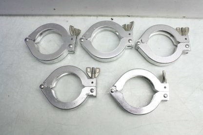Lot of 5 Aluminum Sanitary Clamps 3 C Clamps Used 183193305043