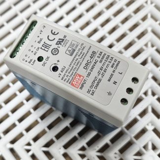 Mean Well DRC-40B 40W DIN Rail UPS Power Supply - Used