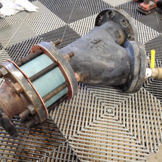 Metraflex 704 Silent Check Valve 4" Bolted with 4" Cast Iron Wye Strainer 125# - Used