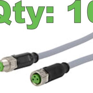 New (10) Murr 7000-88001-0300100 1m 3 Pole M8 Axial Male to Female Sensor Cable - New other (see details)