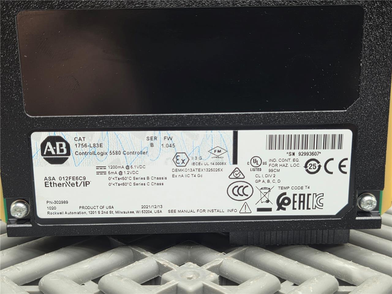 New 2021 Allen-Bradley 1756-L83E Ser B CPU Control Module ControlLogix 5580, USA - New other (see details) - Image 14