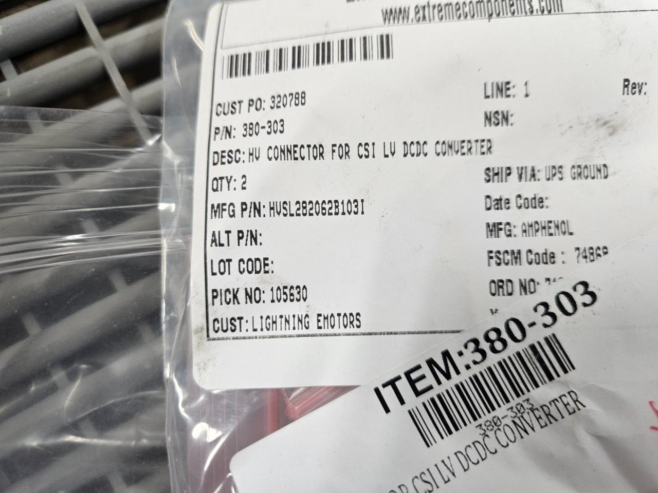 New Amphenol HVSL282062B103I High Voltage 2 Pole Power Connector Kit - New - Image 9