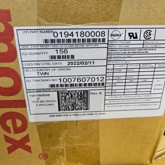 New Box (156) Molex 0194180008 Automotive Connector 2 Position - New
