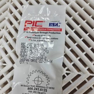 New PIC Design ANR11-082M Acme Lead Screw Power Nut 8mm Diameter - New
