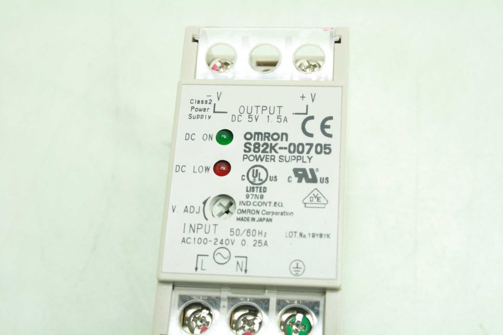 Omron S82K-00705 5VDC Power Supply / Class 2 / 1.5 A, 20W Output - Used - Image 7