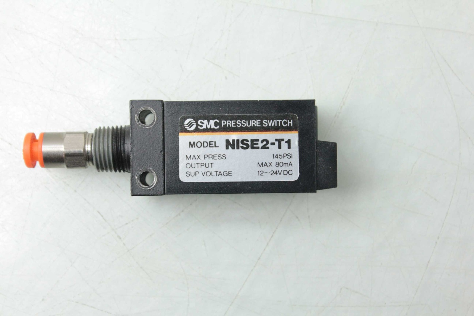SMC NISE2-T1 Compact Pressure Switch 145 PSI 12-24V DC / 5/32" In - Used - Image 6