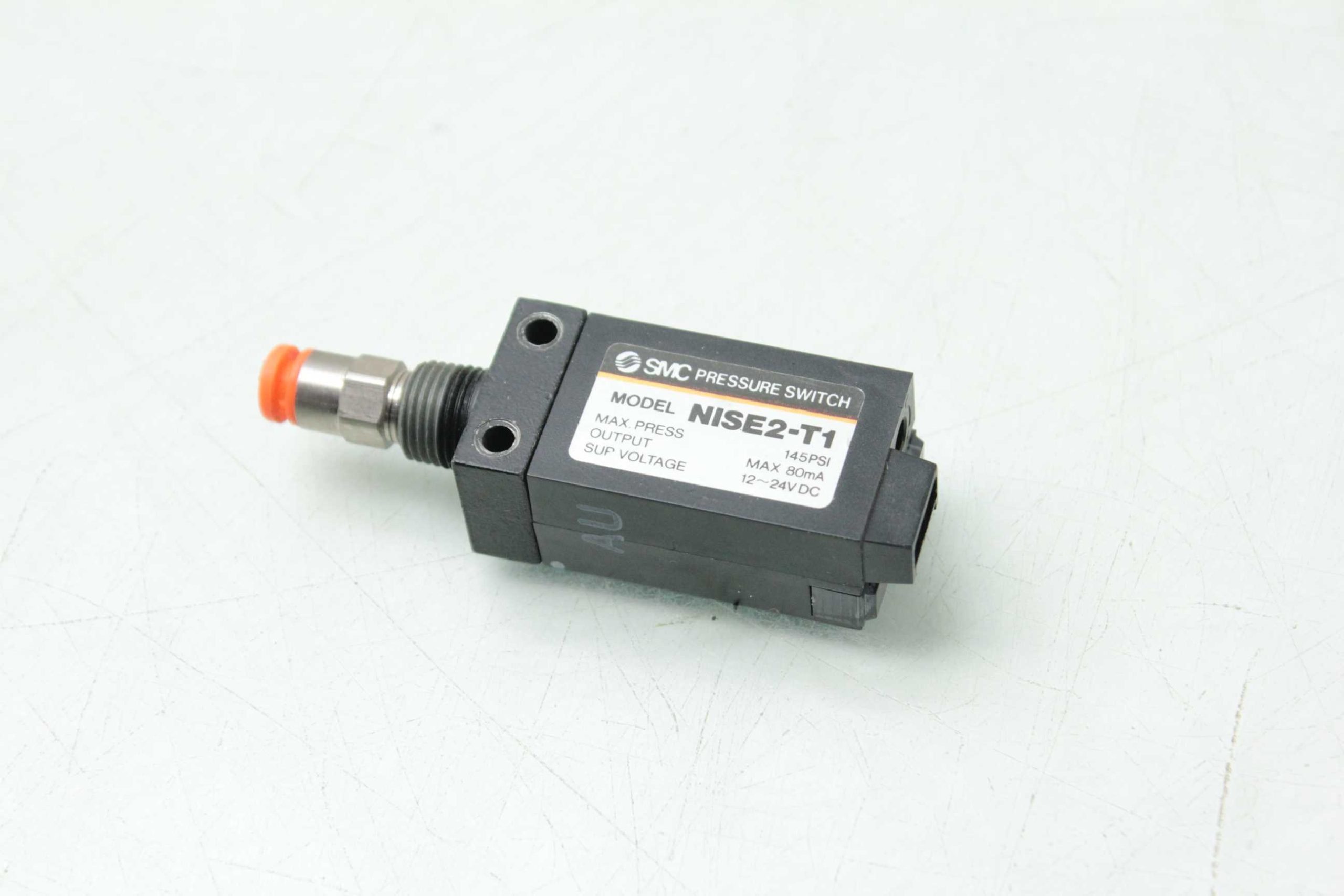 SMC NISE2-T1 Compact Pressure Switch 145 PSI 12-24V DC / 5/32" In - Used - Image 8