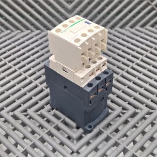 Schneider LC1D12BD Contactor Telemecanique 12A 24DC 3 NO w/ LADN40 Contact Block - Used