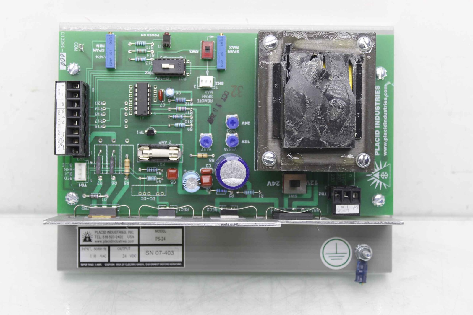 Share Placid Industries PS-24 Constant Current Brake / Clutch Power Supply - Used - Image 8